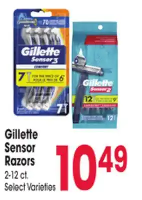 Jewel-Osco Gillette Sensor Razors offer