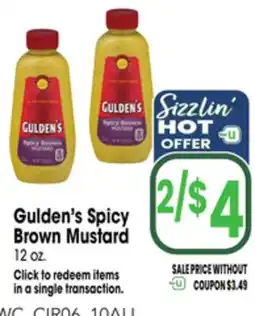 Jewel-Osco Gulden's Spicy Brown Mustard offer