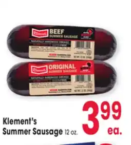 Jewel-Osco Klement's Summer Sausage offer