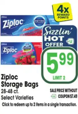 Jewel-Osco Ziploc Storage Bags offer