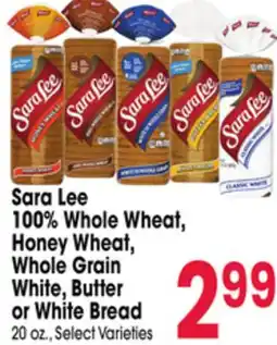 Jewel-Osco Sara Lee 100% Whole Wheat, Honey Wheat, Whole Grain White, Butter or White Bread offer