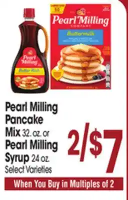 Jewel-Osco Pearl Milling Pancake Mix 32. oz. or Pearl Milling Syrup 24 oz offer