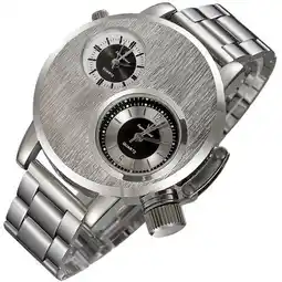 Walmart Minute Watch New Mens Stainless Steel Date Sport Quartz Analog Wrist Watch offer