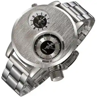 Walmart Minute Watch New Mens Stainless Steel Date Sport Quartz Analog Wrist Watch offer