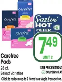 Jewel-Osco Carefree Pads offer