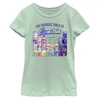 Walmart Girl's My Little Pony Periodic Table of Equestria Graphic Tee Mint Medium offer