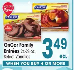 Jewel-Osco OnCor Family Entrées offer