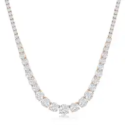 Walmart Cate & Chloe Whitney 18k Rose Gold Plated Pendant Necklace with Simulated Diamond Crystals for Women offer