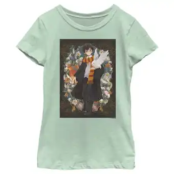 Walmart Girl's Harry Potter Harry Art Portrait Graphic Tee Mint X Large offer