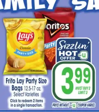 Jewel-Osco Frito Lay Party Size Bags offer