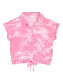 Walmart Sugar & Diamonds Girls' Printed Camp Shirt, Sizes 7-16 offer