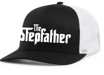 Walmart Mens Fathers Day Hat The Stepfather Funny Mesh Back Trucker Hat, Black/White offer