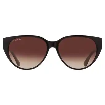 Walmart Lacoste LA 985S Plastic Womens Cat-Eye Sunglasses Black 59mm Adult offer