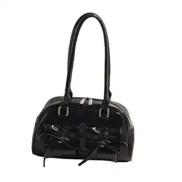 Walmart Segolike Women PU Leather Shoulder Bag Bow Tie Top Handle Elegant Purse for Female Office Black offer