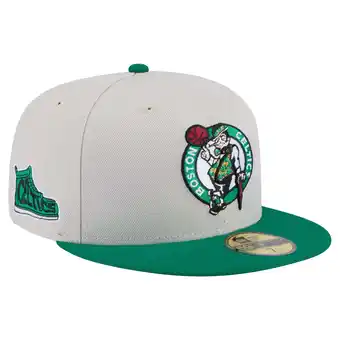 Walmart Men's Boston Celtics New Era Stone Victory Grove Vintage Sidepatch Sneaker 59FIFTY Fitted Hat offer