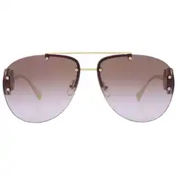 Walmart Versace VE 2250 Metal Womens Aviator Sunglasses Gold 63mm Adult offer