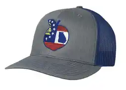 Walmart Heritage Pride Georgia State Flag Peach Trucker Hat-Demin, Royal Mesh offer