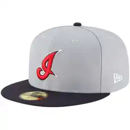 Walmart Men's New Era Gray Cleveland Indians Cooperstown Collection Wool 59FIFTY Fitted Hat offer