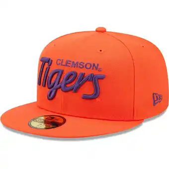 Walmart Men's New Era Orange Clemson Tigers Script Original 59FIFTY Fitted Hat offer