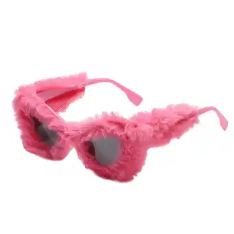 Walmart fenteer Cat Eye Sunglasses Eyeglasses Fashion Fashion Eyewear Plush Fuzzy Sunglasses Pink offer