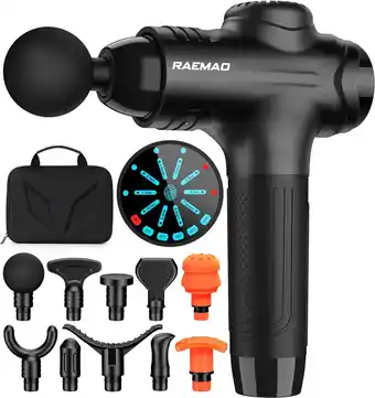 Walmart TOLOCO Massage Gun for Muscle Pain Relief, with 10 Replacement Heads, Black offer