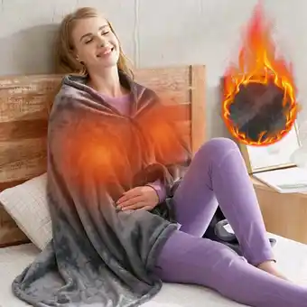 Walmart VOAVEKE Heating Blanke Winter Usb Heating Shawl Pad Warming Blanket Household Warmth Knee Pad offer