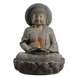 Walmart Teamson Home 28.35 Buddha Water Fountain with LED Lights offer