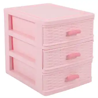 Walmart Plastic Drawer Designed 3 Compartment Jewelry Storage Box Pink offer