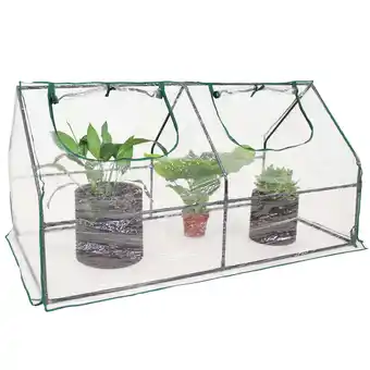 Walmart Sunnydaze 6' x 3' x 3' Outdoor Mini Cloche Greenhouse, Clear Cover offer