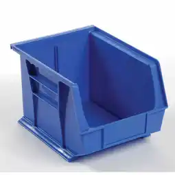 Walmart Quantum Storage Systems 269683BL Hanging & Stacking Storage Bin, 8.25 x 10.75 x 7 in. - Blue offer