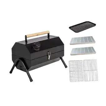 Walmart yotijay BBQ Grill Grill Lightweight Multifunctional Tabletop Grill Double Sided Black offer