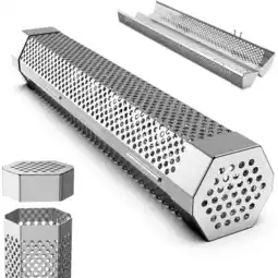 Walmart kydely Upgraded 12INCH BBQ Grill Hot Cold Smoking Mesh Tube Smoke Generator Stainless Pellet Smoker offer