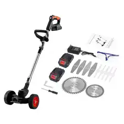 Walmart Jahy2Tech 21V 800W Lawn Mower Electric Grass Grass Trimmer Weed Eater Edger W/ Wheel offer