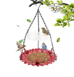 Walmart SNYNUXX Durable Platform Bird Feeder with Rust-Proof Chains, Red offer