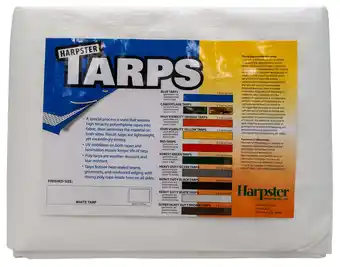 Walmart Harpster Tarps 7' x 10' Heavy Duty White 6 oz. Poly Tarp 12 Mil offer