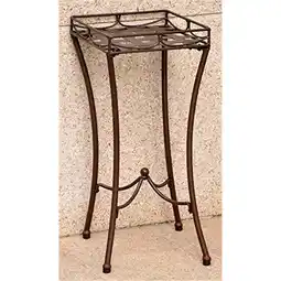 Walmart International Caravan 3560-HD-BZ Santa Fe Iron Nailhead Square Plant Stand, Bronze offer