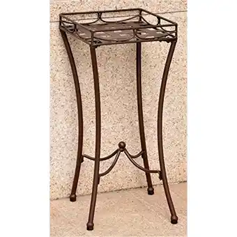 Walmart International Caravan 3560-HD-BZ Santa Fe Iron Nailhead Square Plant Stand, Bronze offer