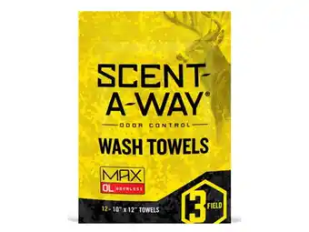 Walmart Hunter's Specialties Scent-A-Way Wash Towels, Hand and Field Wipes Odorless 12PK offer