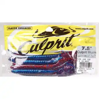 Walmart Culprit 7.5 Original Worm Fire and Ice, 18 Count offer