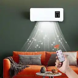 Walmart YMUQEIGH Deals Wall-mounted Electric Heater Heating Fan + English Remote Control offer