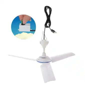 Walmart ESTONE DC 5V Ceiling Fan Air Cooler Stepless Speed USB Fan for Bed Camping Outdoor Tent offer