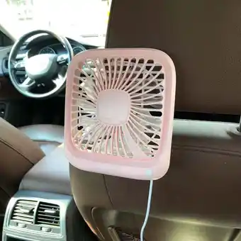 Walmart Xinwanna Desktop Fan Shockproof Convenient USB Powered Mute Design Portable Fan for Car (Pink) offer