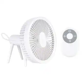 Walmart lanema Camping Fan with LED Lantern Tent Light Portable Rechargeable USB Desk Fan offer