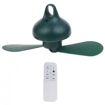 Walmart XISAOK 8000mAh USB Ceiling Fan Camping Fan with Remote Control 4 Speed 8 Hours Timer offer