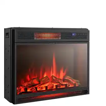 Walmart Kadyn Fireplace, Fireplace Heater, 28 Inch Electric Freestanding and Recessed Fireplace with Remote offer