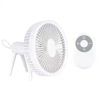 Walmart XISAOK LED Camping Fan Light Outdoor Lantern Fan USB Rechargeable Portable Desk Fan offer