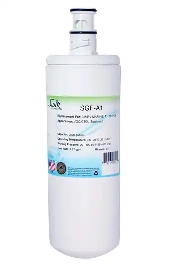 Walmart Swift Green Filters SGF-A1 Replacement Water Filter for 3M/RV Marine A1, 5610429(1 Pack) offer