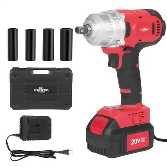 Walmart EXCITED WORK EWET1044D 20V MAX Brushless High Torque Impact Wrench, 370ft.lbs (500Nm) offer