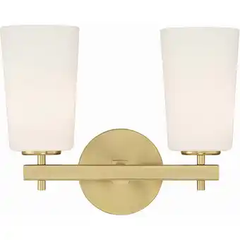 Walmart Crystorama Colton 2 Light Aged Brass Wall Mount - 14.75'' W x 11.50'' H offer