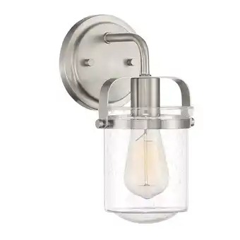 Walmart Designers Fountain Jaxon Brushed Nickel 1 Light Wall Sconce, 90601-BN offer